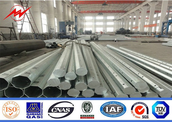 Galvanized Electrical Steel Power Pole For 69kv Transmission Line Poles