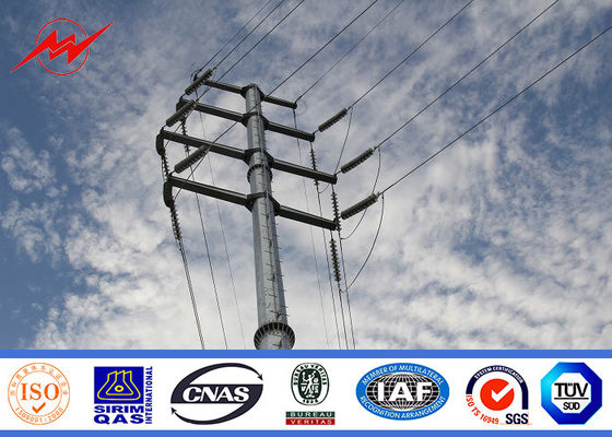Steel Electrical Power Transmission Poles For Electricity Distribution Line Project