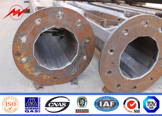 Monopostes উচ্চ মস্ত হাল্কা টাওয়ার, ল্যাম্প জন্য Galvanized স্টিল নলাকার মেরু