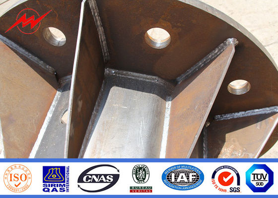 Monopostes উচ্চ মস্ত হাল্কা টাওয়ার, ল্যাম্প জন্য Galvanized স্টিল নলাকার মেরু