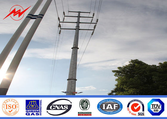 34m 320 kv NGCP Hot Dip Galvanizing Steel Electrical Utility Poles For Bidder