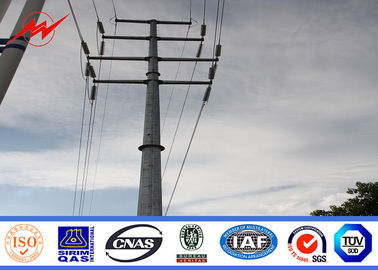 220kv পাওয়ার ট্রান্সমিশন খুঁটি গ্যালভানাইজড ইলেকট্রিক স্টিল টিউবুলার