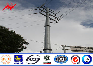 220kv পাওয়ার ট্রান্সমিশন খুঁটি গ্যালভানাইজড ইলেকট্রিক স্টিল টিউবুলার