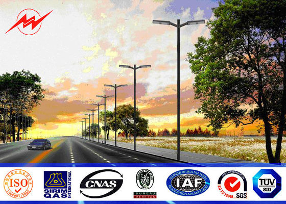 ডাবল বাঁকা আর্ম সঙ্গে হট ডিপ Galvanized খালেদার রাস্তার আলোর দোলক 5M 8M