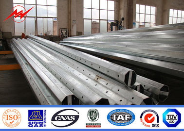 220KV 10-100 মিটার হট ডিপ Galvanized ইস্পাত টিউবুলার মেরু বৈদ্যুতিক শিল্পের জন্য