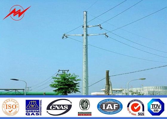 69KV 8KN 15M দুটি বিভাগ অষ্টকোণীল Galvanized ইস্পাত মেরু ইস্পাত ট্রান্সমিশন পোলস