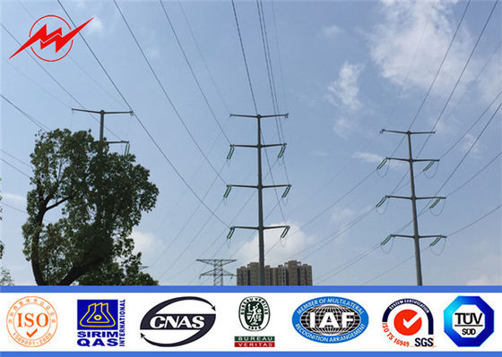 132kv ইস্পাত ইউটিলিটি মেরু বহুভুজ টাওয়ার ইস্পাত বৈদ্যুতিক মেরু ইস্পাত মেরু