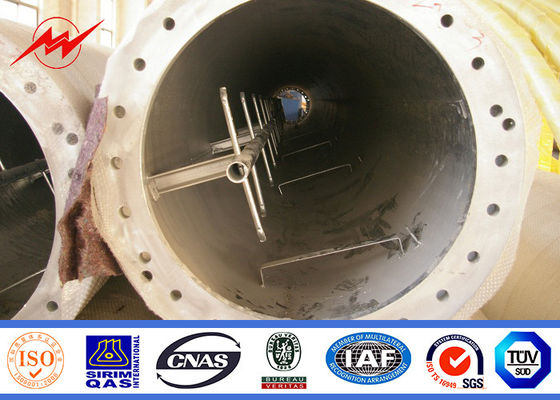 এএসটিএম এ 1২3 গ্যালভাইজাইজেশন স্ট্যান্ডার্ডের সাথে 60 এম পেশাদার মোনোপোল টেলিকম টাওয়ার