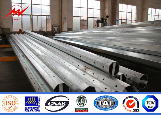 বৈদ্যুতিক বন্টন লাইন প্রকল্প জন্য Galvanized স্টিল নলাকার মেরু