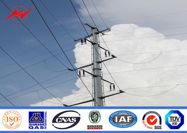 ইউটিলিটি ট্রান্সমিশন লাইন জন্য ডাবল সার্কিট Galvanized Tapered ইস্পাত শক্তি মেরু