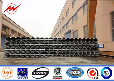 75ft 4mm Q235 Hdg বৈদ্যুতিক শক্তি মেরু বহুভুজ ডাবল ক্রস হেড আই এস এ সার্টিফিকেশন