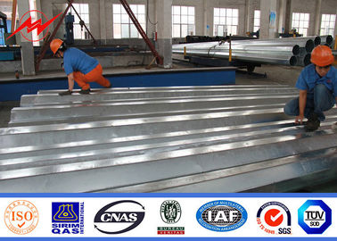 ইউটিলিটি ট্রান্সমিশন লাইন জন্য ডাবল সার্কিট Galvanized Tapered ইস্পাত শক্তি মেরু