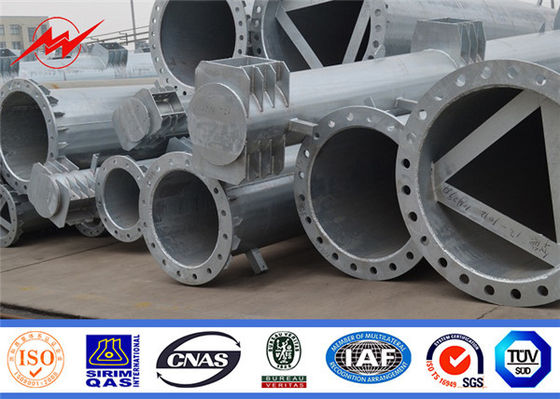 লাইন 30ft বৈদ্যুতিক টেলিস্কোপিং ইস্পাত ইউটিলিটি খুঁটি উচ্চ ভোল্টেজ পাওয়ার ট্রান্সমিশন মেরু