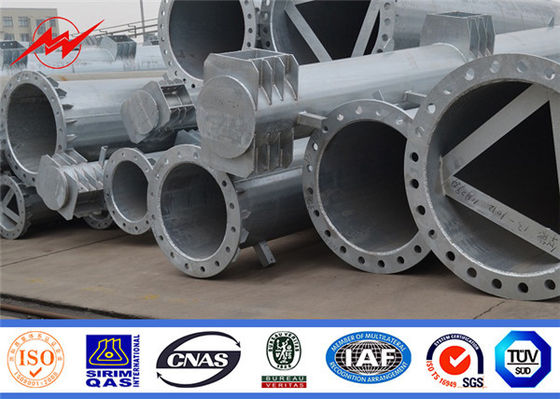 লাইন 30ft বৈদ্যুতিক টেলিস্কোপিং ইস্পাত ইউটিলিটি খুঁটি উচ্চ ভোল্টেজ পাওয়ার ট্রান্সমিশন মেরু