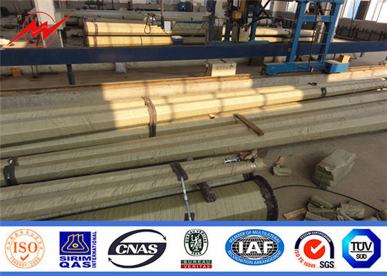 অষ্টকোণীয় ইস্পাত বৈদ্যুতিক ট্রান্সমিশন পোলস galvanized মেটাল ইউটিলিটি পোলস