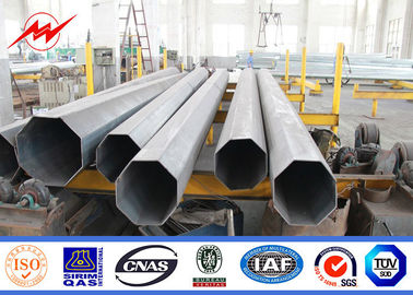 বৈদ্যুতিক গরম ডিপ Galvanized ইস্পাত মেরু, Anticorrosive পাওয়ার লাইন মেরু