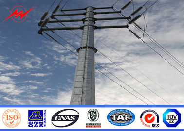 15M 1200 ড্যান স্টিল পাওয়ার মেরু, Galvanization সারফেস চিকিত্সা সঙ্গে টিউবুলার ইস্পাত মেরু
