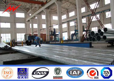 15M 1200 ড্যান স্টিল পাওয়ার মেরু, Galvanization সারফেস চিকিত্সা সঙ্গে টিউবুলার ইস্পাত মেরু