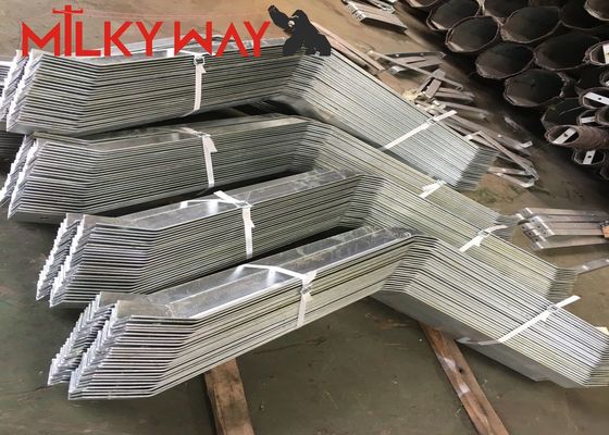 16 মি 18 মি উচ্চতা শঙ্কু বৈদ্যুতিক শক্তি মেরু 5 মিমি বেধ এএসটিএম এ 123 গ্যালভানাইজেশন স্ট্যান্ডার্ড