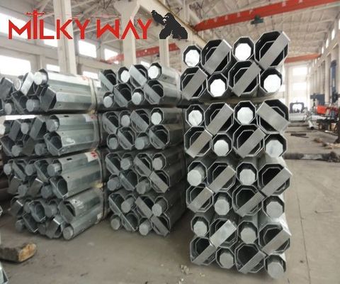 60FT 70FT Single or Double Crossarm Steel Power Pole with Customizable Dimensions