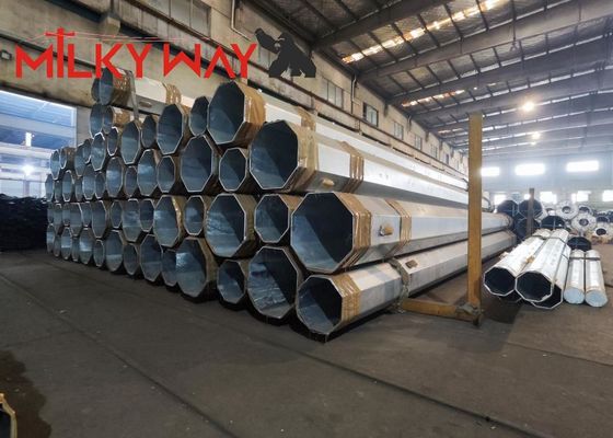 টেলিকম-এর জন্য Q345 স্টিল মনোপোল টাওয়ার 18m-30m হট ডিপ গ্যালভানাইজড