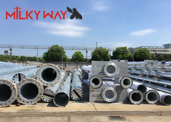 24 মি 32 মি উচ্চতা শঙ্কু বৈদ্যুতিক শক্তি মেরু বেস প্লেট টাইপ