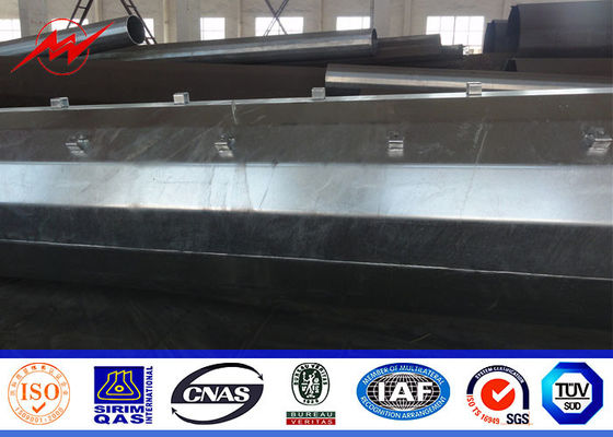 132kv 69kv ফিলিপাইন প্রকল্প জন্য galvanized 70ft বৈদ্যুতিক শক্তি মেরু বিতরণ