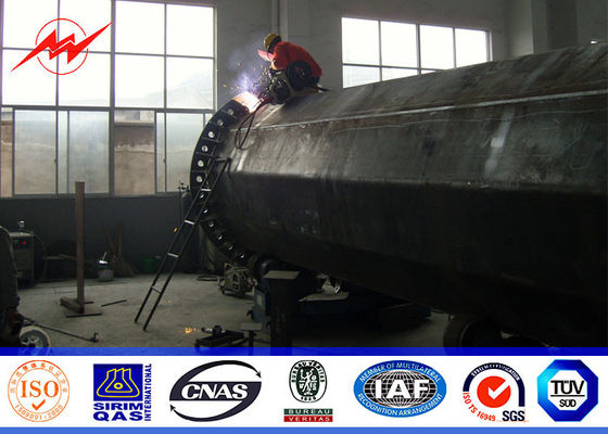132kv 69kv ফিলিপাইন প্রকল্প জন্য galvanized 70ft বৈদ্যুতিক শক্তি মেরু বিতরণ