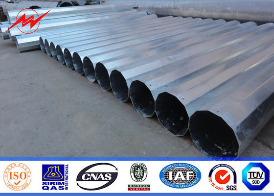 132kv 69kv ফিলিপাইন প্রকল্প জন্য galvanized 70ft বৈদ্যুতিক শক্তি মেরু বিতরণ