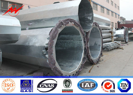 25ft থেকে 75ft বৈদ্যুতিক ক্যাসিয়াল তাপীয় ইস্পাত ইউটিলিটি মেরু, ইস্পাত শক্তি বিতরণ মেরু 10kv ~ 550kv