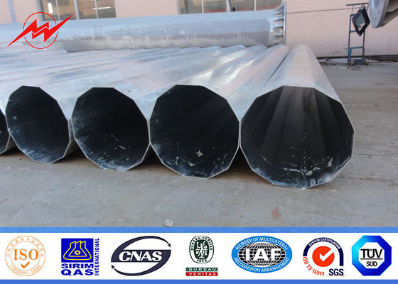 25ft থেকে 75ft বৈদ্যুতিক ক্যাসিয়াল তাপীয় ইস্পাত ইউটিলিটি মেরু, ইস্পাত শক্তি বিতরণ মেরু 10kv ~ 550kv