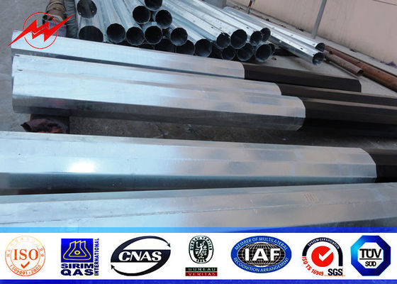 25ft থেকে 75ft বৈদ্যুতিক ক্যাসিয়াল তাপীয় ইস্পাত ইউটিলিটি মেরু, ইস্পাত শক্তি বিতরণ মেরু 10kv ~ 550kv