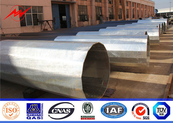 ওভারহেড লাইন স্টিল টাওয়ারের জন্য ডাবল বা একক সার্কিট 16 এম 32 এম স্টিল পাওয়ার মেরু ট্রান্সমিশন