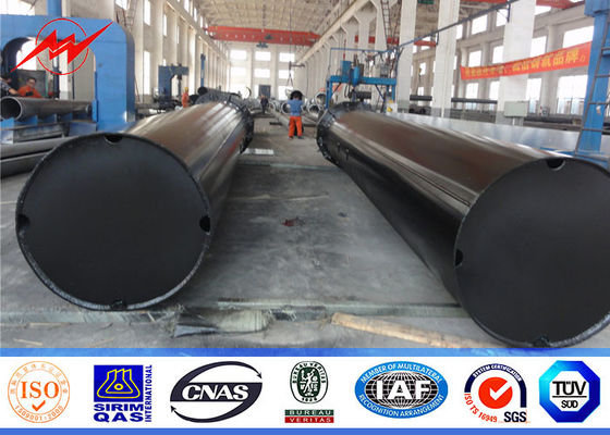 ওভারহেড লাইন স্টিল টাওয়ারের জন্য ডাবল বা একক সার্কিট 16 এম 32 এম স্টিল পাওয়ার মেরু ট্রান্সমিশন