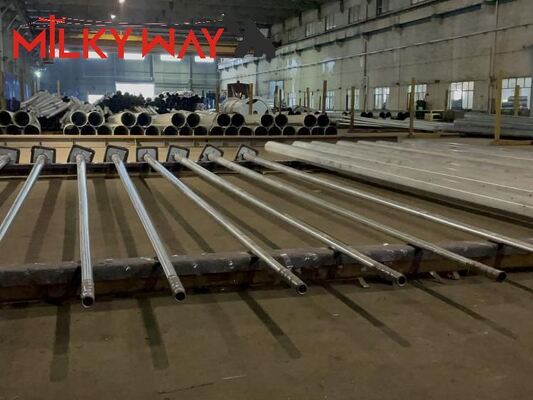 বৈদ্যুতিক মেরু ভোল্টেজ 10-220KV হট ডিপ গ্যালভানাইজেশন পৃষ্ঠ চিকিত্সা বৈশিষ্ট্যযুক্ত উচ্চ ভোল্টেজ বৈদ্যুতিক লাইন সমর্থন করার জন্য ডিজাইন করা