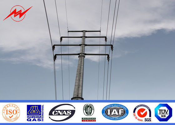 132kv ট্রান্সমিশন লাইন জন্য 15m 1200 ড্যান Galvanized ইস্পাত মেরু,  / BV / আইএসও