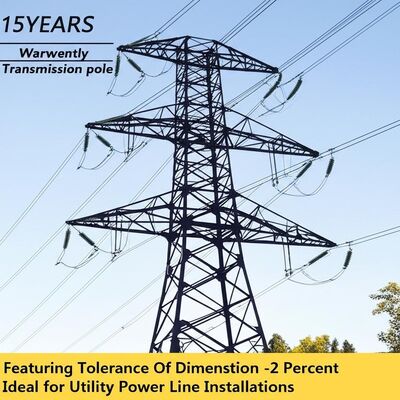 50 বছরের ওয়ারেন্টি স্টিল পাওয়ার পোল ± 2% সহনশীলতা এবং ট্রান্সমিশন লাইনের জন্য 460 এমপিএ রিডান্ট শক্তি