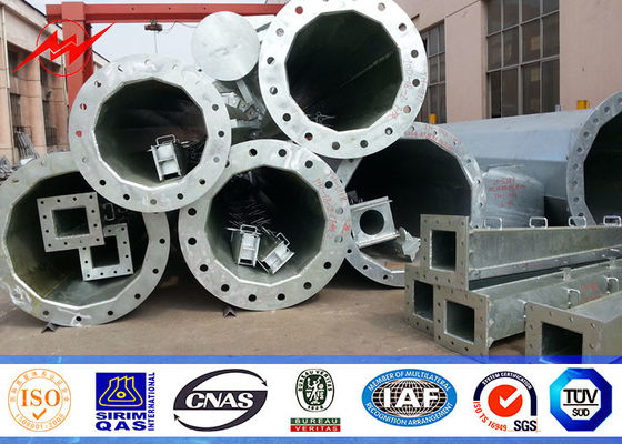 গোলাকার কনিকাল ইলেকট্রিক ট্রান্সমিশন পোল, গল্ভাইজড বিতরণ মেরু