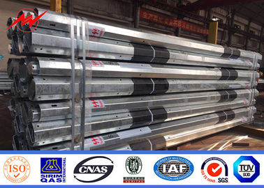 11 মি 12 মি 2 বিভাগগুলি S355JR Q345 ফাইবারগ্লাস সহ স্টিল পাওয়ার ট্রান্সমিশন মেরু