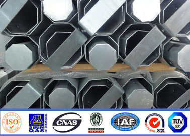 টেকসই 15M 50KN বিতরণ লাইনের জন্য অষ্টভুজাকার পাওয়ার ট্রান্সমিশন খুঁটি