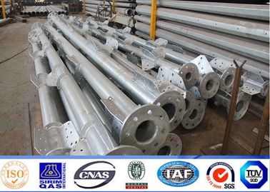 উচ্চ ভোল্টেজ ট্রান্সমিশন লাইন প্রকল্পের জন্য অষ্টভুজিয়াল 69KV বৈদ্যুতিক ইস্পাত পাওয়ার মেরু