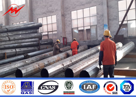 পাওয়ার ট্রান্সমিশনের জন্য এসজিএস 69 কেভি এইচডিজি 20 মিটার অষ্টভুজাকার গ্যালভানাইজড স্টিল মেরু