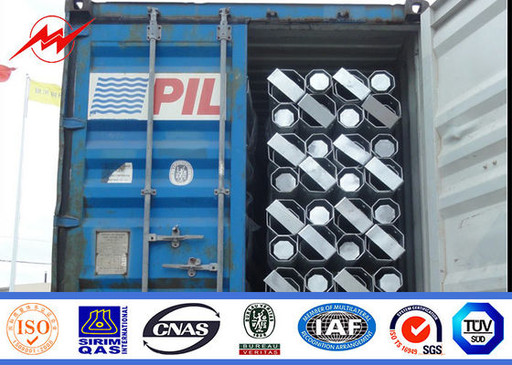 নিম্ন ভোল্টেজ 33kv পাওয়ার ট্রান্সমিশন পল্লী, এন্টি জং Galvanized ইস্পাত পোল