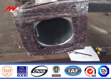 এরিয়া লাইটিংয়ের জন্য 12 মি গ্যালভেনাইজড স্টিলের বৃত্তাকার অষ্টভুজাকার স্ট্রিট লাইট খুঁটি