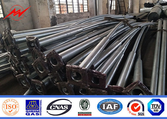 8 এম হট ডিপ গ্যালভানাইজড Q345 স্ট্রিট লাইট খুঁটি ডবল আর্মের সাথে আউটডোর