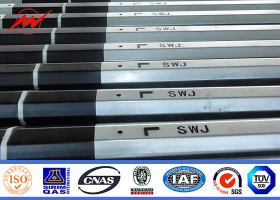 রাস্তা আলো জন্য 10 মি একক আর্ম গরম ডুব galvanized ইস্পাত মেরু