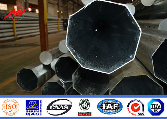 রাস্তা আলো জন্য 10 মি একক আর্ম গরম ডুব galvanized ইস্পাত মেরু