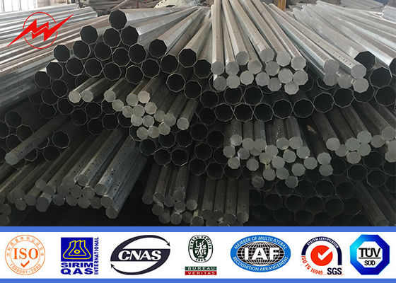 220 কেভি বৈদ্যুতিক ট্রান্সমিশনের জন্য গরম ডুব গ্যালভানাইজড 11 মিটার উচ্চ ভোল্টেজ বৈদ্যুতিক শক্তি মেরু