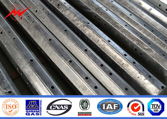 220 কেভি বৈদ্যুতিক ট্রান্সমিশনের জন্য গরম ডুব গ্যালভানাইজড 11 মিটার উচ্চ ভোল্টেজ বৈদ্যুতিক শক্তি মেরু