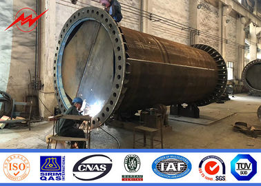 8 সাইড 5kn লোড 14m স্টিল পাওয়ার পোল কবরের ধরন গ্যালভানাইজেশন স্ট্যান্ডার্ড